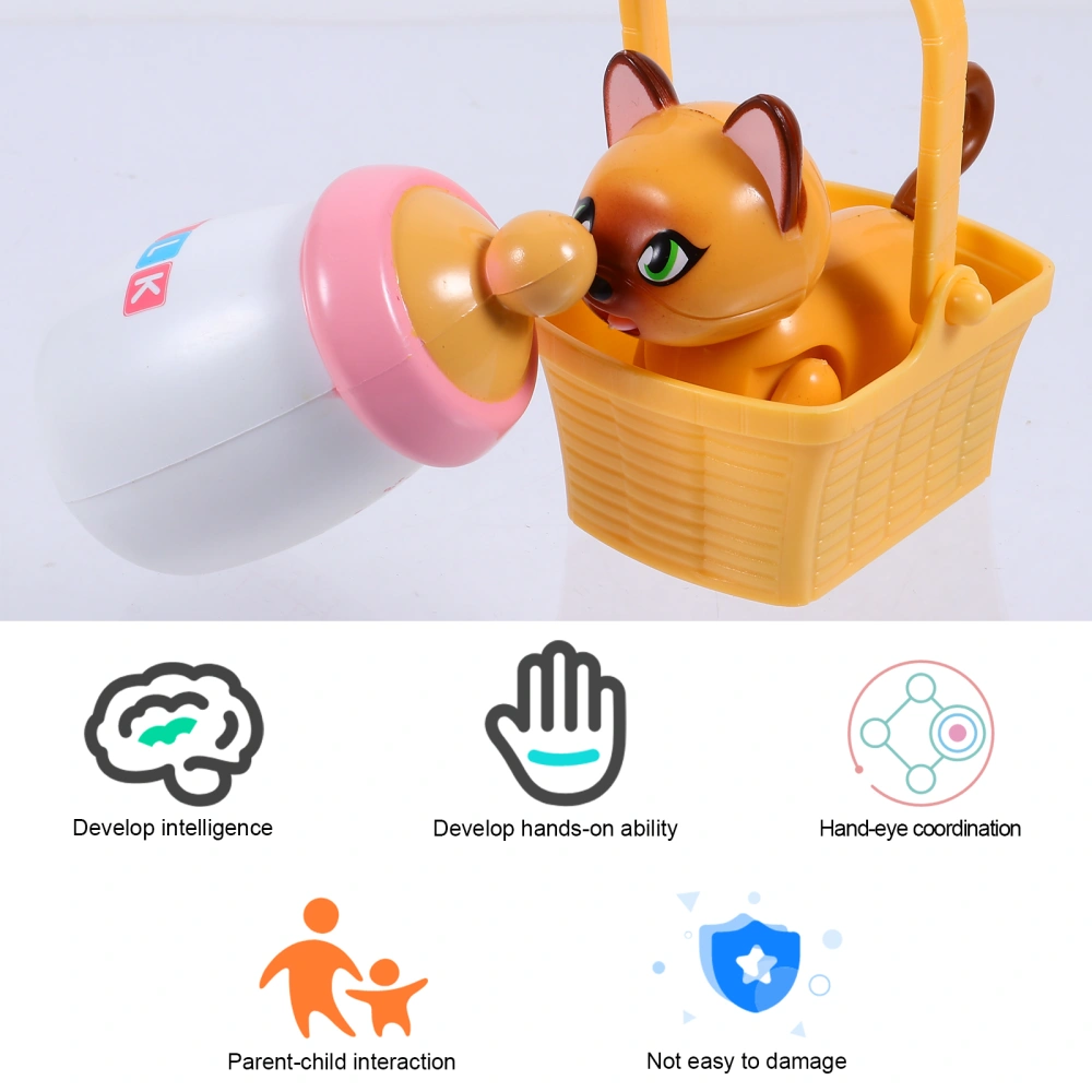 1 Set Sucking Milk Baby Pet Toy Intelligent Sensor Robot Toy (Yellow Cat)