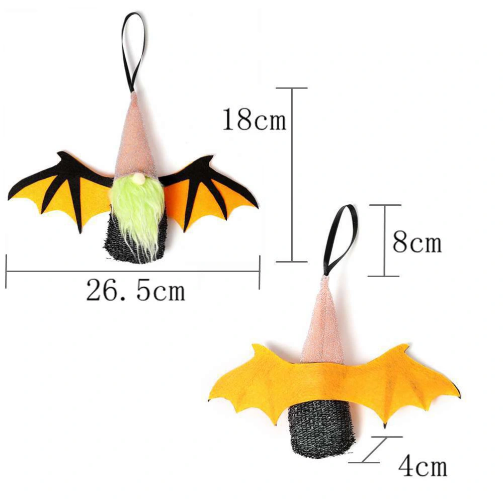 3Pcs Novel Hanging Bat Gnome Doll Pendants Scary Hanging Pendant Haunted House Props