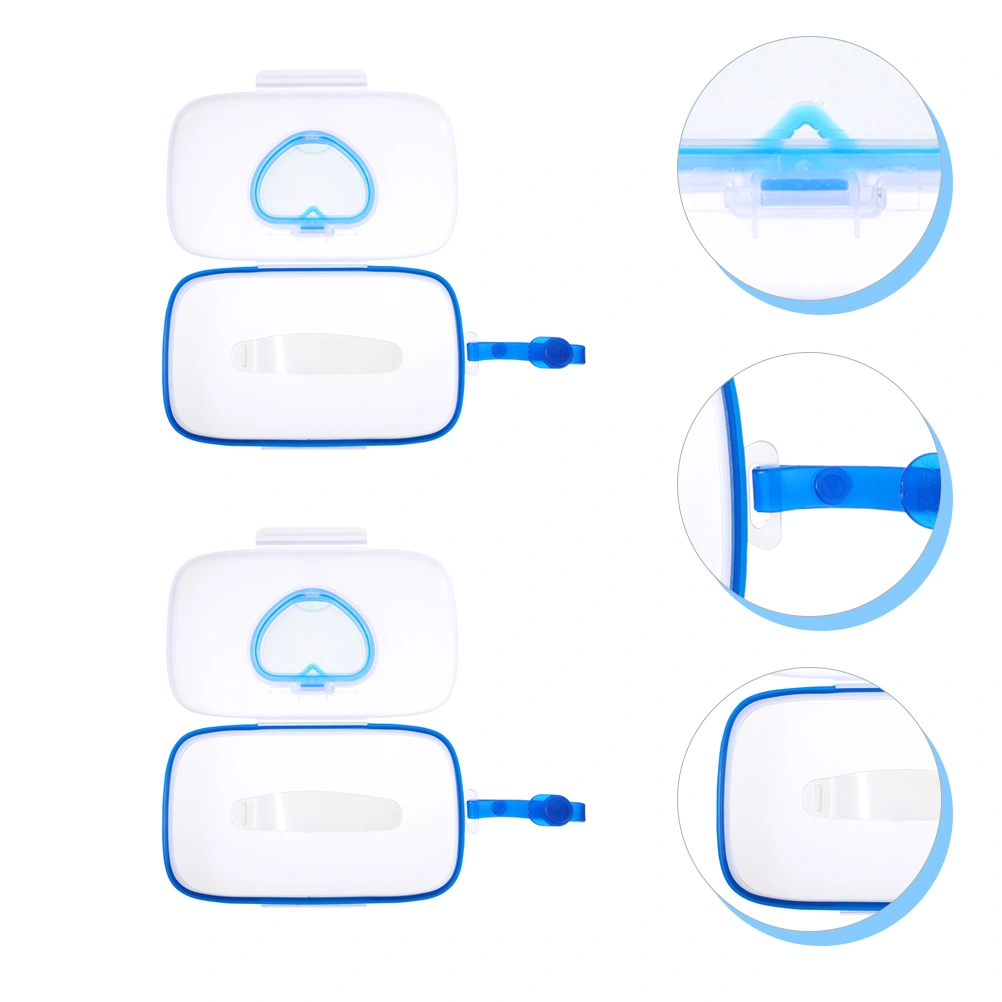 2PCS Baby Wet Wipes Box Portable Wipes Dispenser Lovely Infant Wipes Storage Box