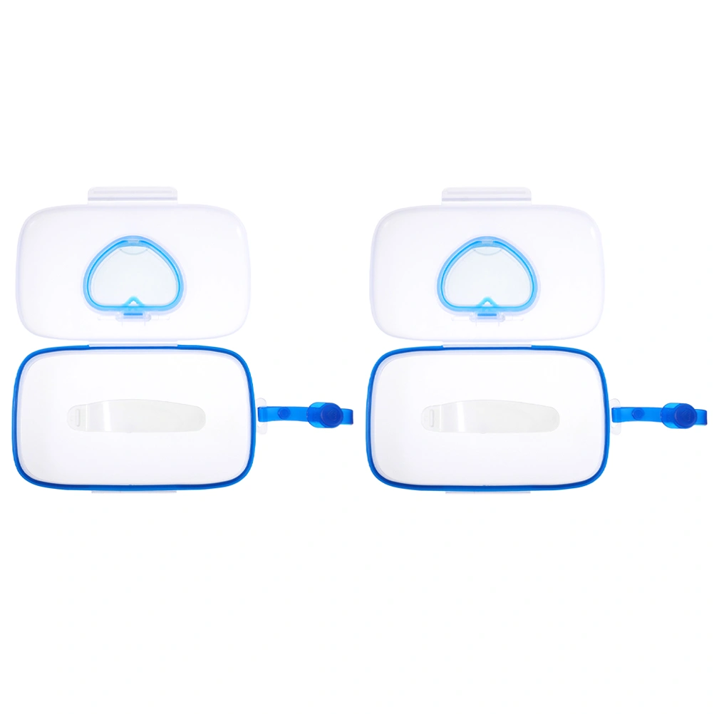 2PCS Baby Wet Wipes Box Portable Wipes Dispenser Lovely Infant Wipes Storage Box