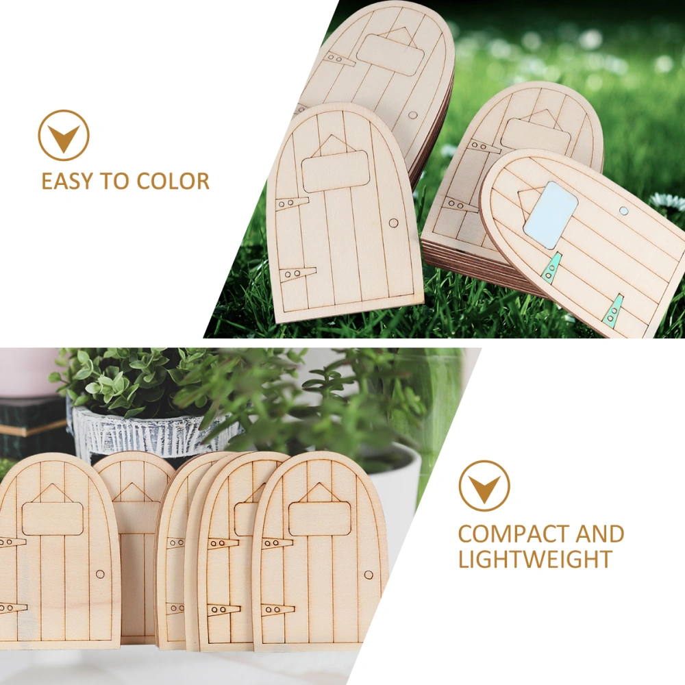 20pcs Fairy Door with Message Board Wooden Elf Door Creative Garden Adornment Miniature Decoration