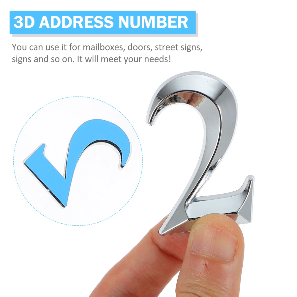 10pcs House Numbers 3D Door Mailbox Numbers 0-9 Self-Adhesive House Door Numbers