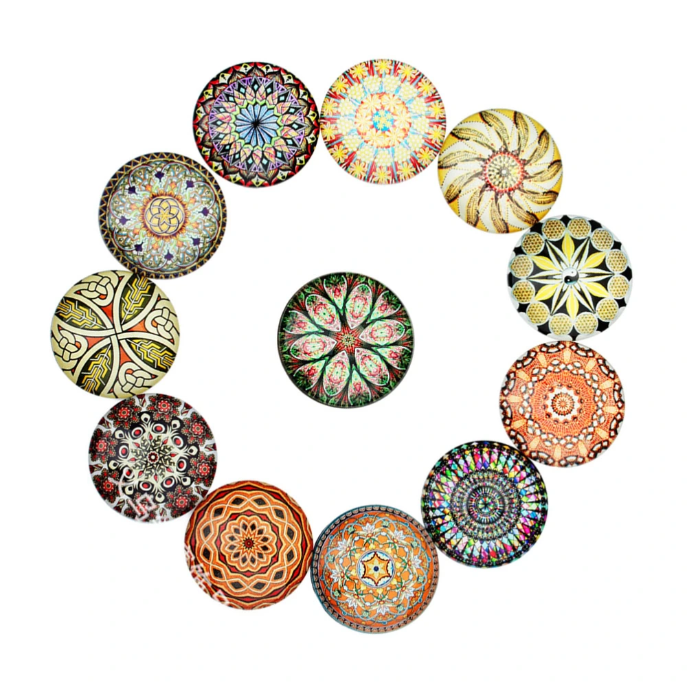 20PCS DIY Jewelry Material Creative DIY Pattern Glass Patch Delicate DIY Pattern Glass Interface Patch Exquisite DIY Pattern Printed Time Glass Patch DIY Round Jewelry Making Patch Accessories for DIY Jewelry Making Mixed Color Size 25MM