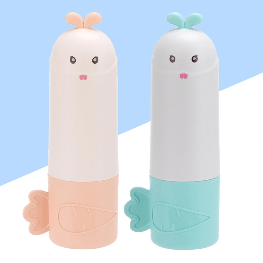 2pcs Portable Toothbrush Holders Toothpaste Containers Toothbrush Storage Boxes Plastic Toothpaste Cases