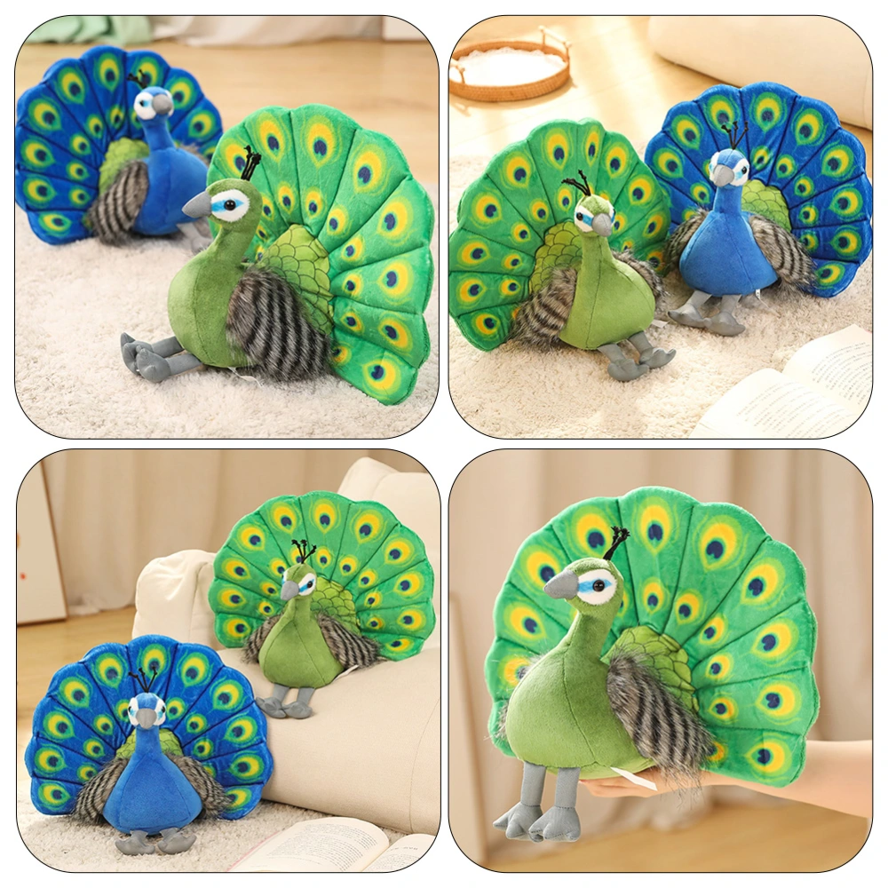 Stuffed Peafowl Toy Adorable Plush Peafowl Children Cartoon Peafowl Toy Simulated Peafowl Toy