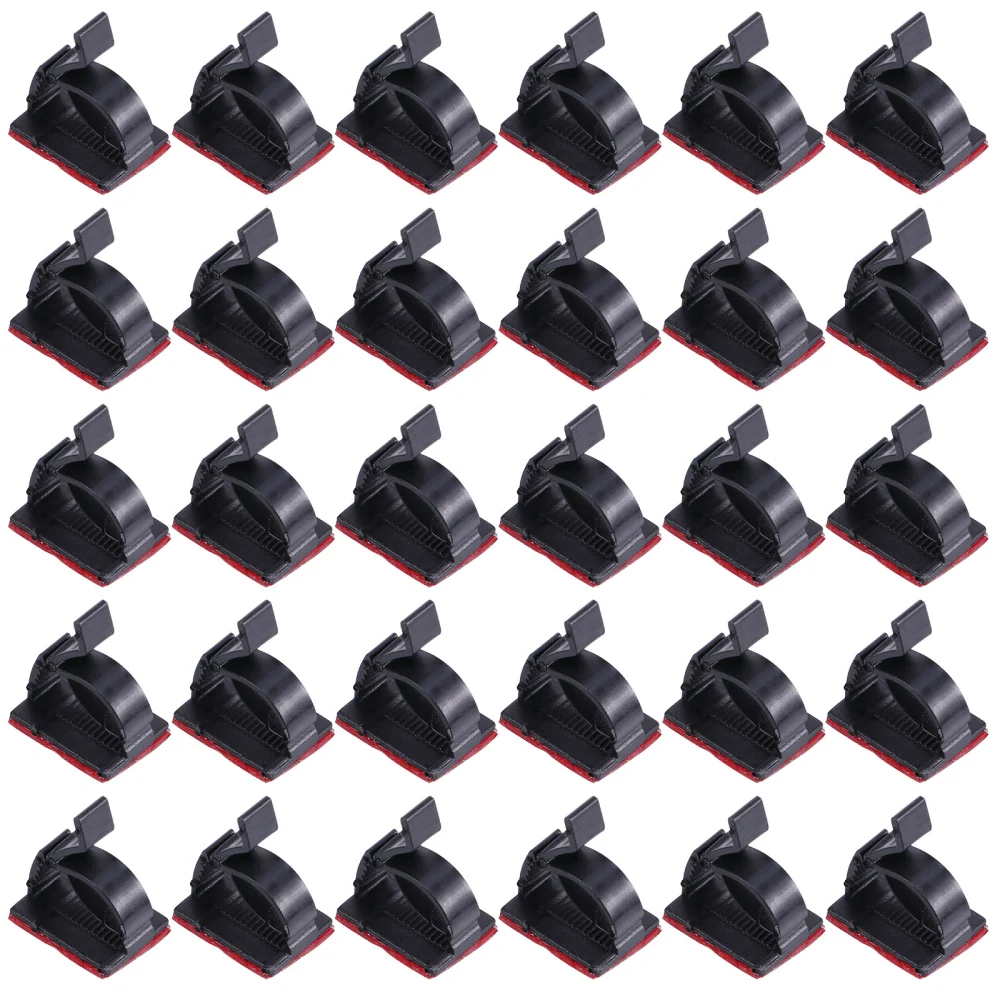 100Pcs Cable Clips Self-Adhesive Clips Cable Holder Organizer Cord Management