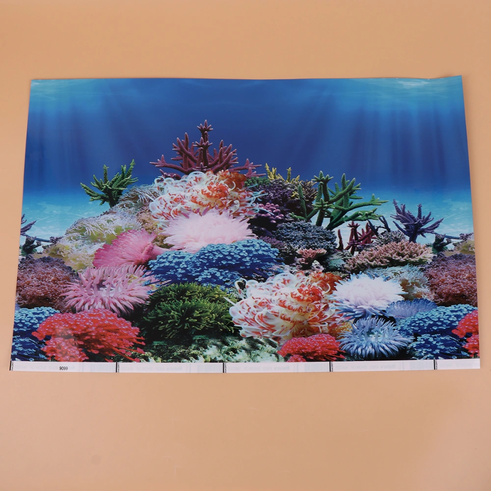 Background Sticker Adhesive Wallpaper Decorative Pictures Underwater Backdrop Decor for Aquarium Fish Tank (42x30cm G Style)