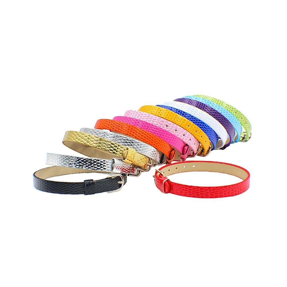 14pcs 8MM DIY Band Decorative Strap PU Bracelet Creative Replacement for Watch