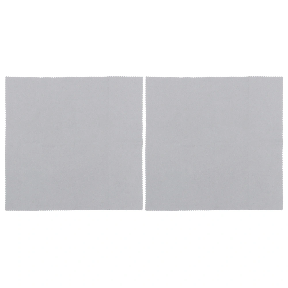 2pcs Microfiber Polishing Cleaning Cloth Cleaner Cloth Jewelry Cleaning Fabric for Silverware Purifying (30 x 30cm Random Color)