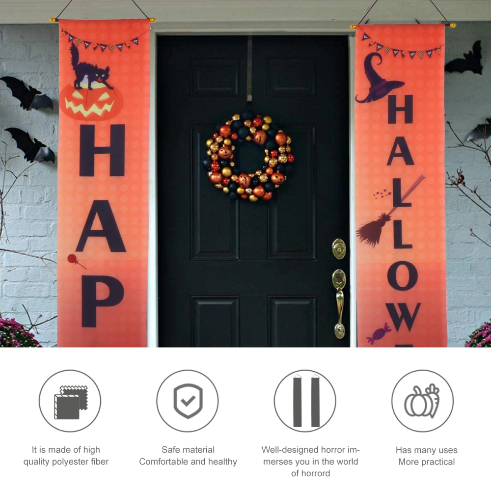 1 Set Creative Couplet Decor Halloween Couplet Decor Door Banner for Halloween