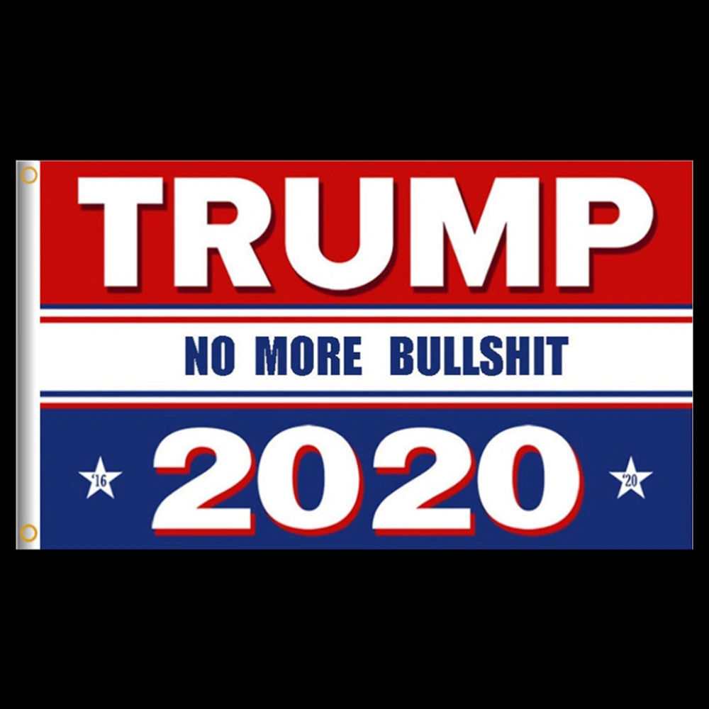 150x90cm President Election Flag Trump 2020 Propaganda Flag No More Bullshit Slogan Election Supplies - Red/White/Blue Striped Pattern