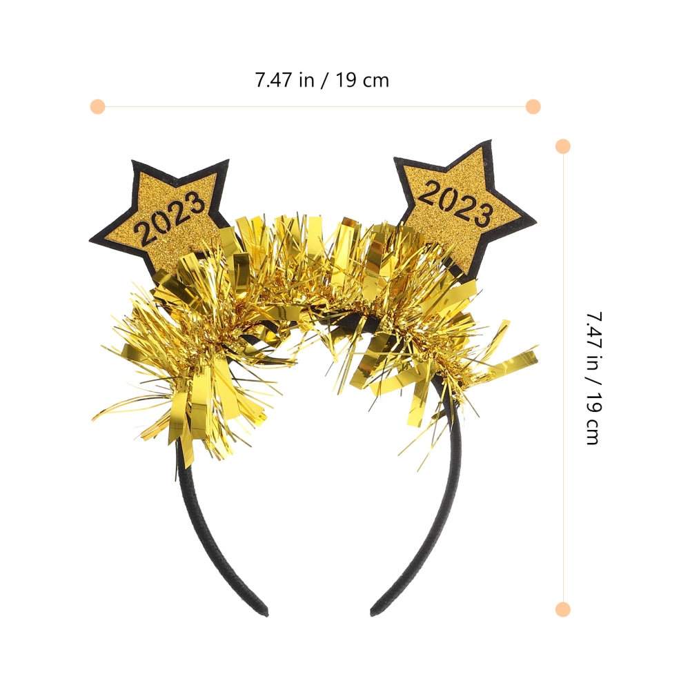 2Pcs New Year Headdresses Hair Headbands 2023 New Year Hairband Decorations