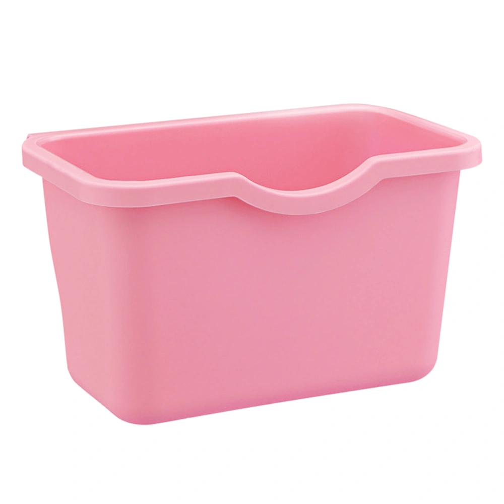 Plastic Basket Wastebaskets Multifuctional Hanging Trash Can Waste Bins Deskside Recycling Garbage Can Containers (Pink)