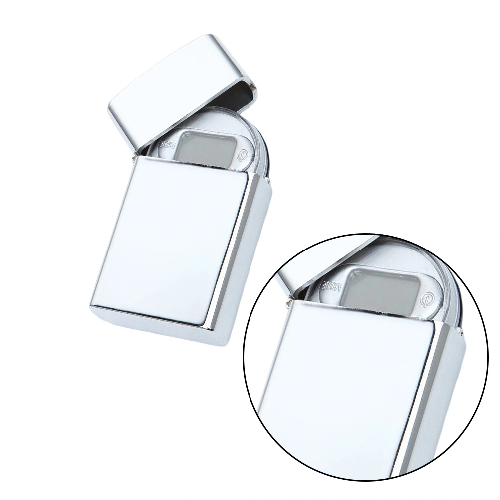 Cigarette Lighter Shape Mini Electronic Scale Portable Tea Powder Jewelry Scale Table Scale for Home Store Use - 200g/0.01g (Silver)