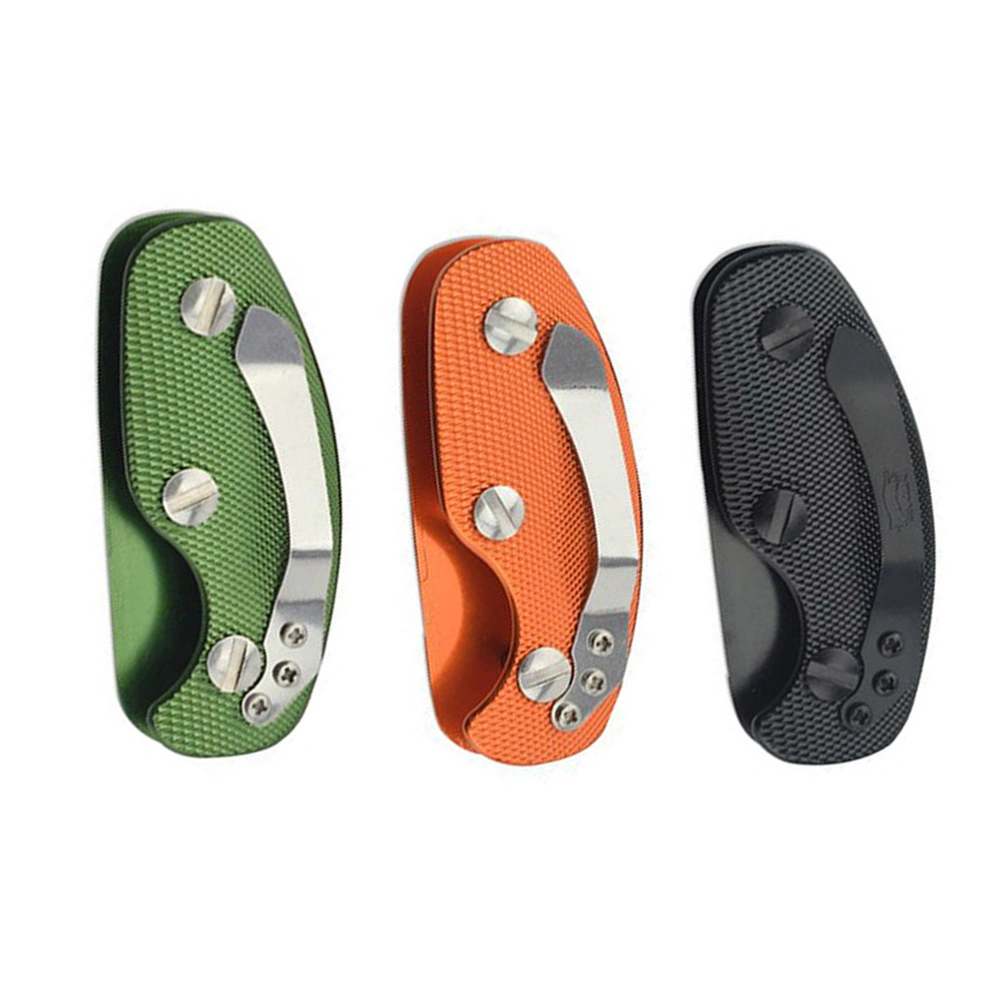 3Pcs Aluminum Alloy Key Organizer Mini Key Holder Clips Flexible Compact Key Ring Folder (Green + Orange + Black)