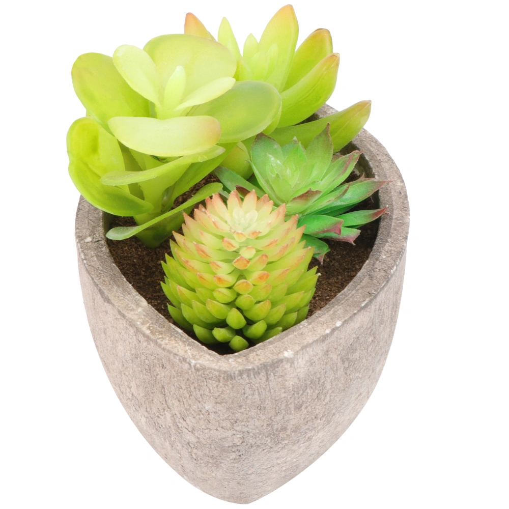 1pc Simulated Succulent Plant Imitated Succulent Potted Plant Green Plant