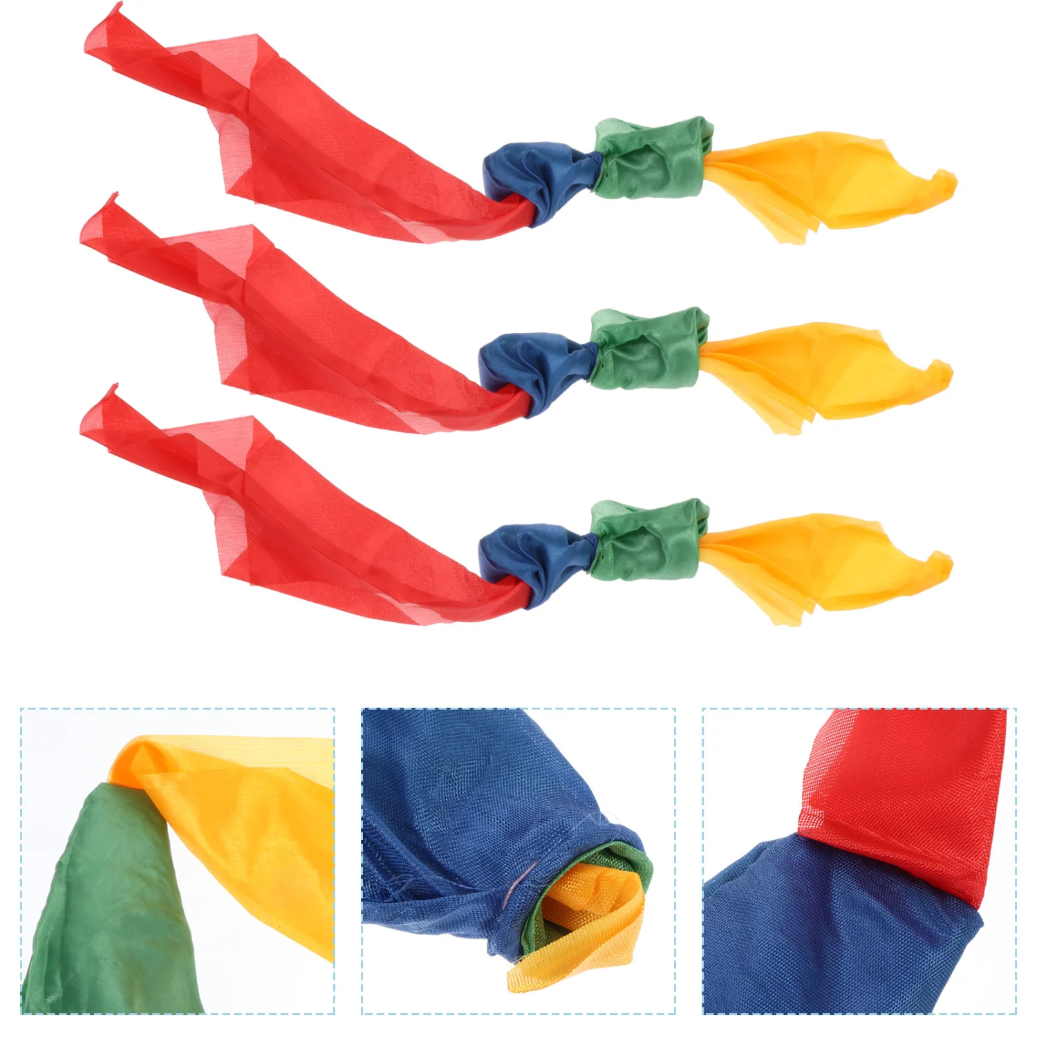 4PCS Colorful Magician Trick Gimmick Scarf Premium Durable Magician Scarf