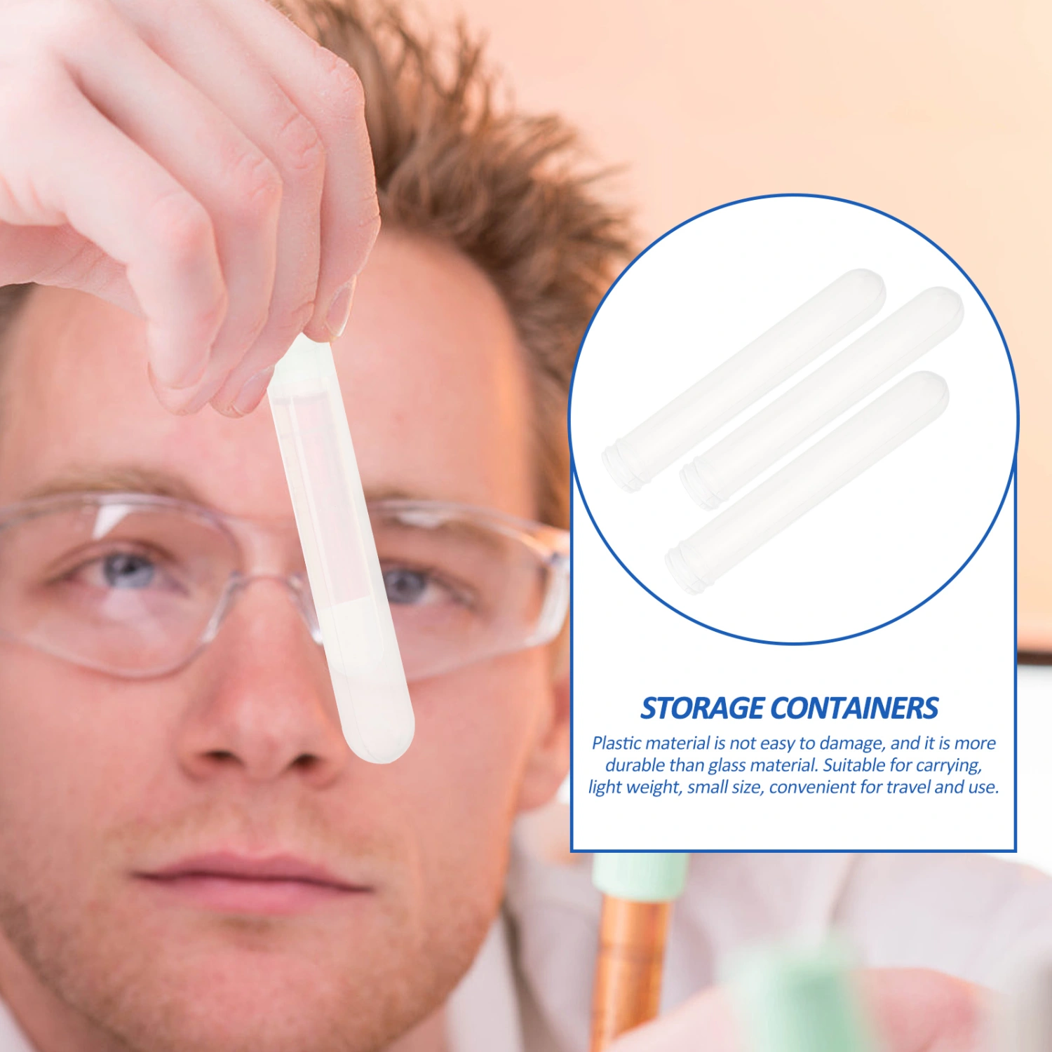 500pcs Disposable Test Tubes Plastic Tubes Liquid Storage Containers for School