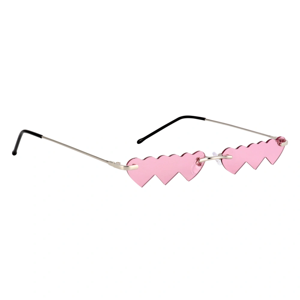 1Pc Irregular Street Shooting Glasses One-piece Design Photo Props (Marine Pink)