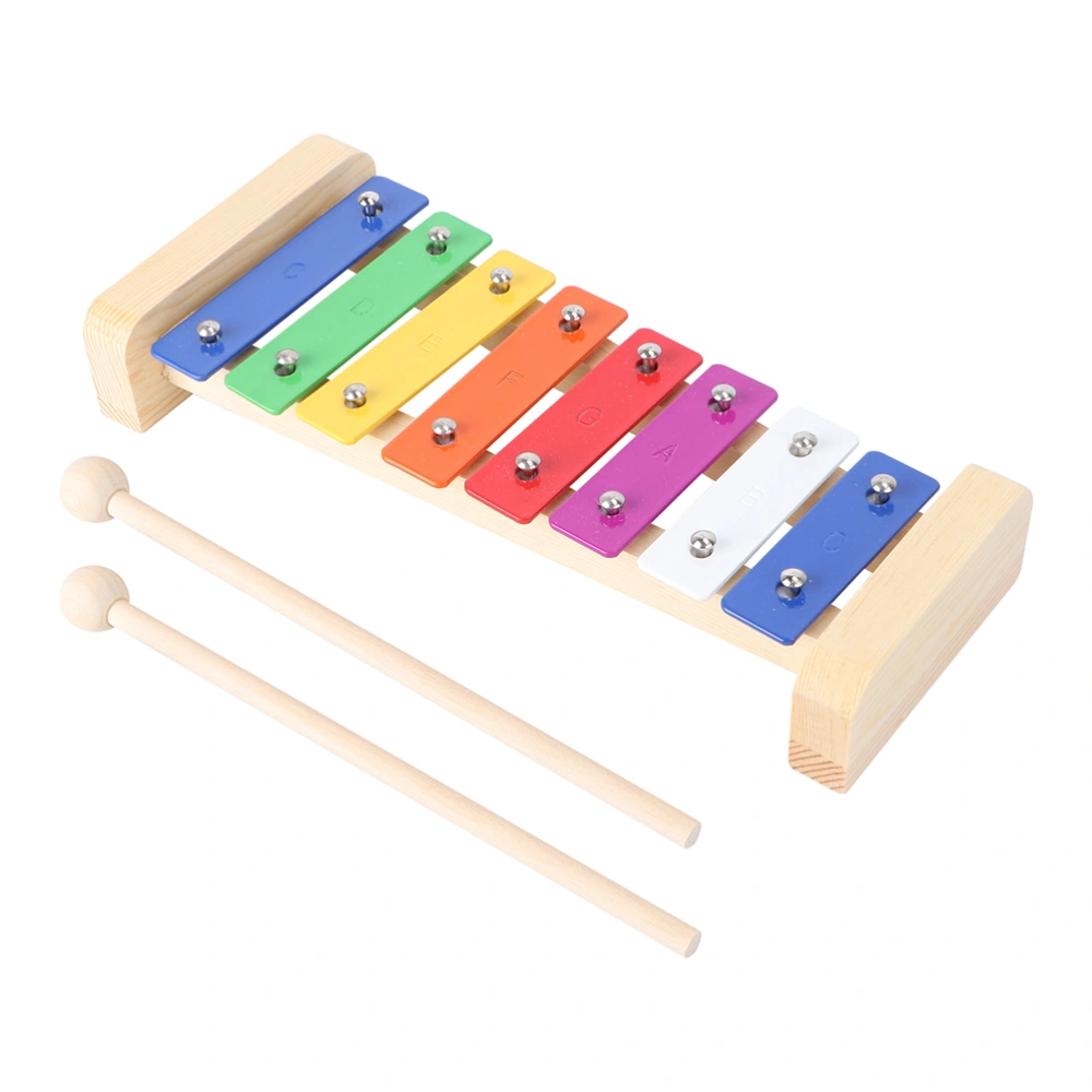 1 Set of Xylophone Toy with Eight-note Xylophone Instrument Percussion Kids Early Education Music Toys