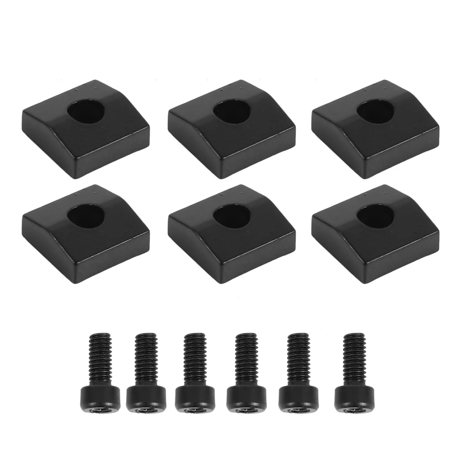 2 Sets Locking Nut Clamps with Screws Electric Guitar for Tremolo Bridge