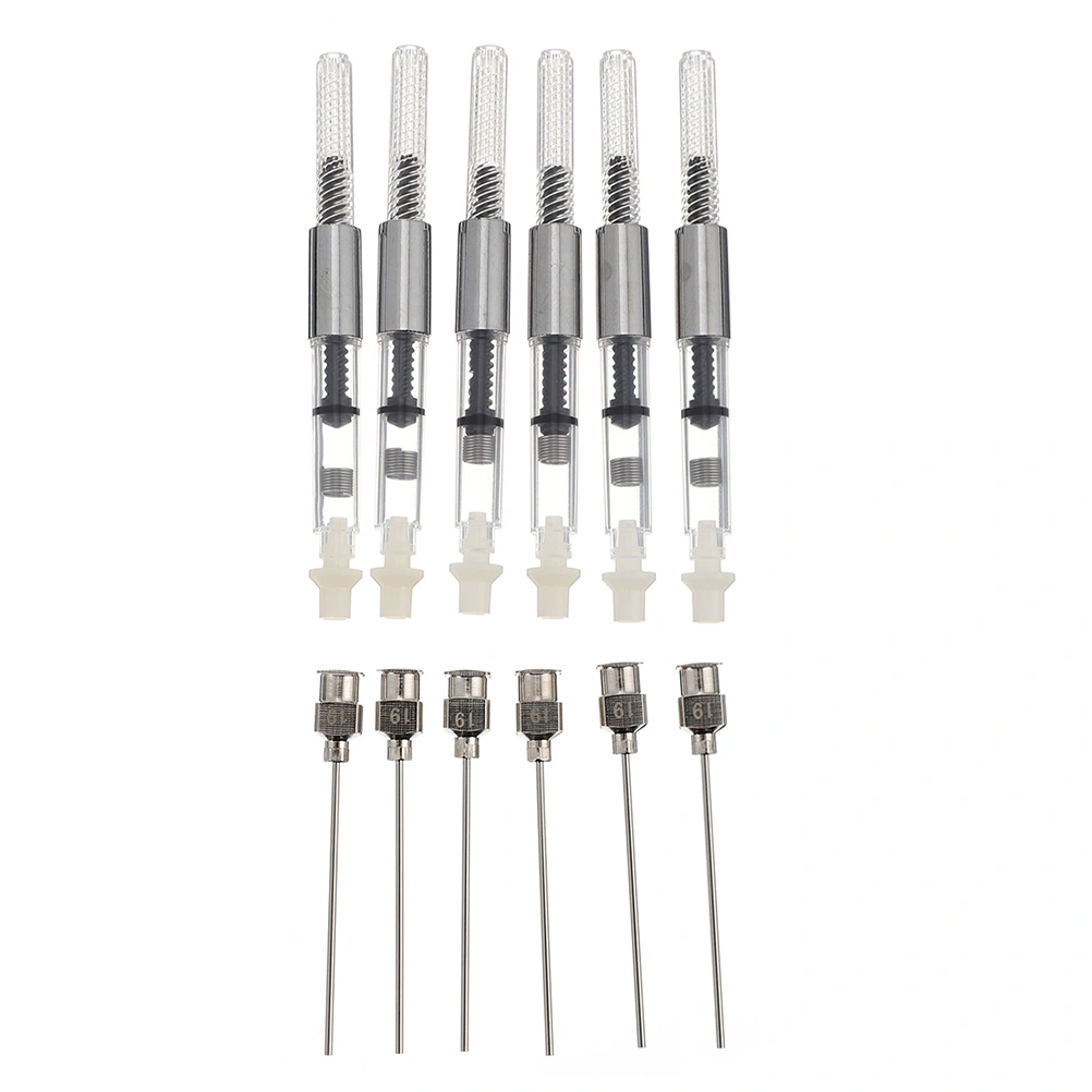 6Pcs Fountain Pen Ink Cartridge Converter Filler Ink Pen  Devices