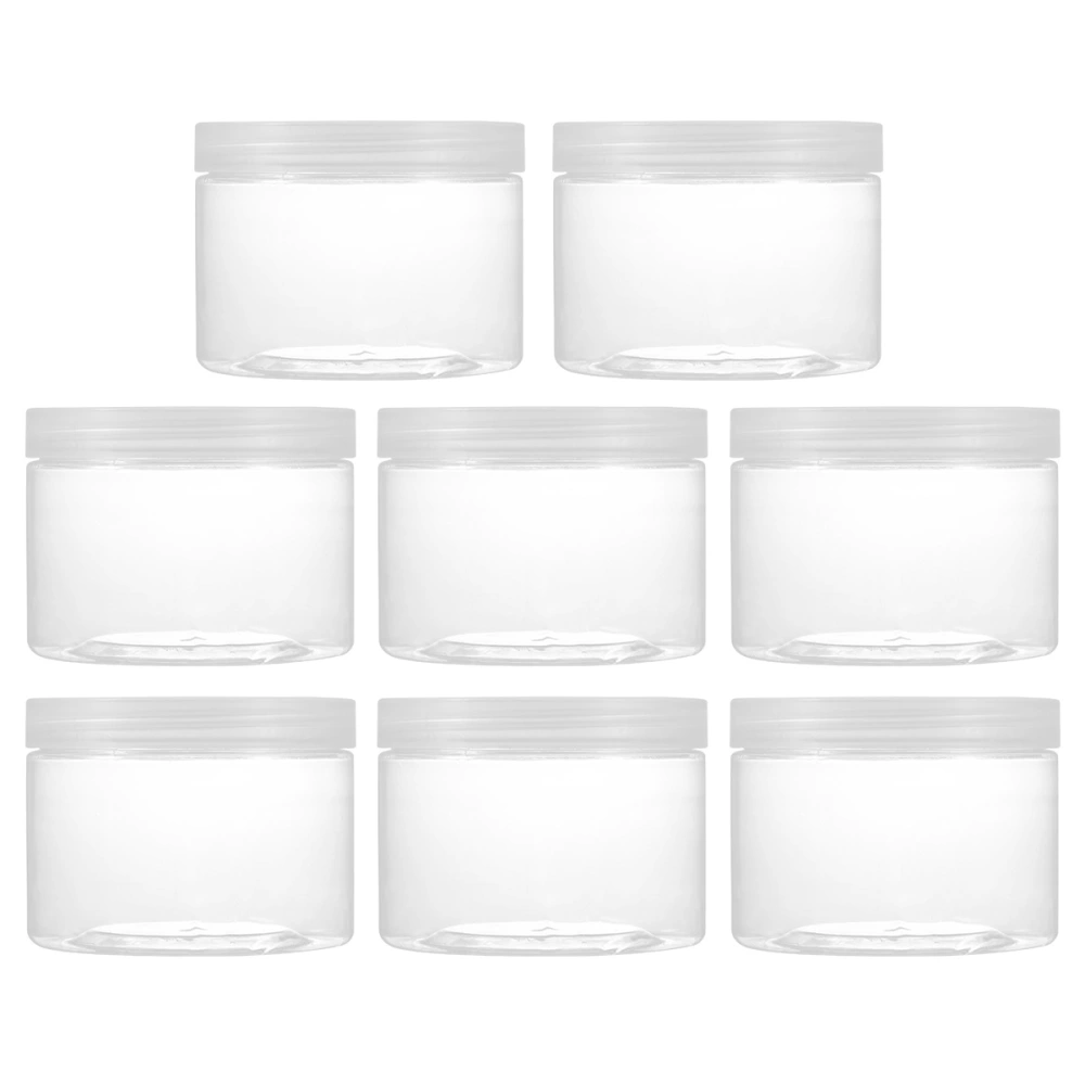 8pcs Empty Pot Makeup Jars Plastic Cosmetic Containers Eyeshadow Box Cosmetic Case for Liquid Creams Cosmetic Sample (Transparent)