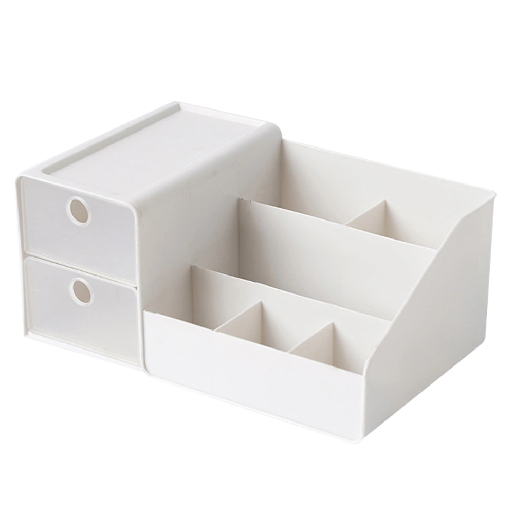 1 Pc Drawer Type Jewelry Box Delicate Cosmetic Storage Box Makeup Holder (White)