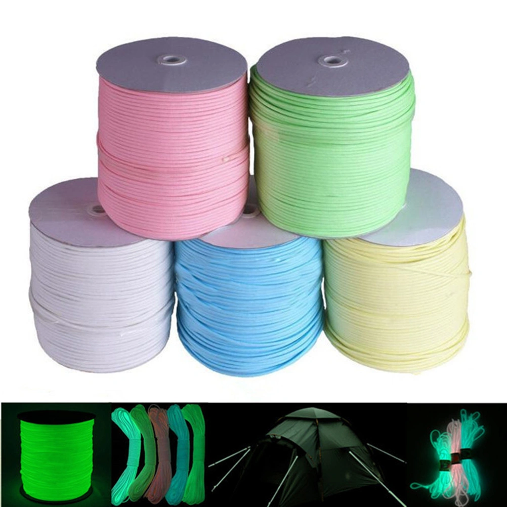 5pcs Outdoor 1 Meter Night Nine-core Luminous Umbrella Ropes Luminous Parachute Cord Glowing in the Dark