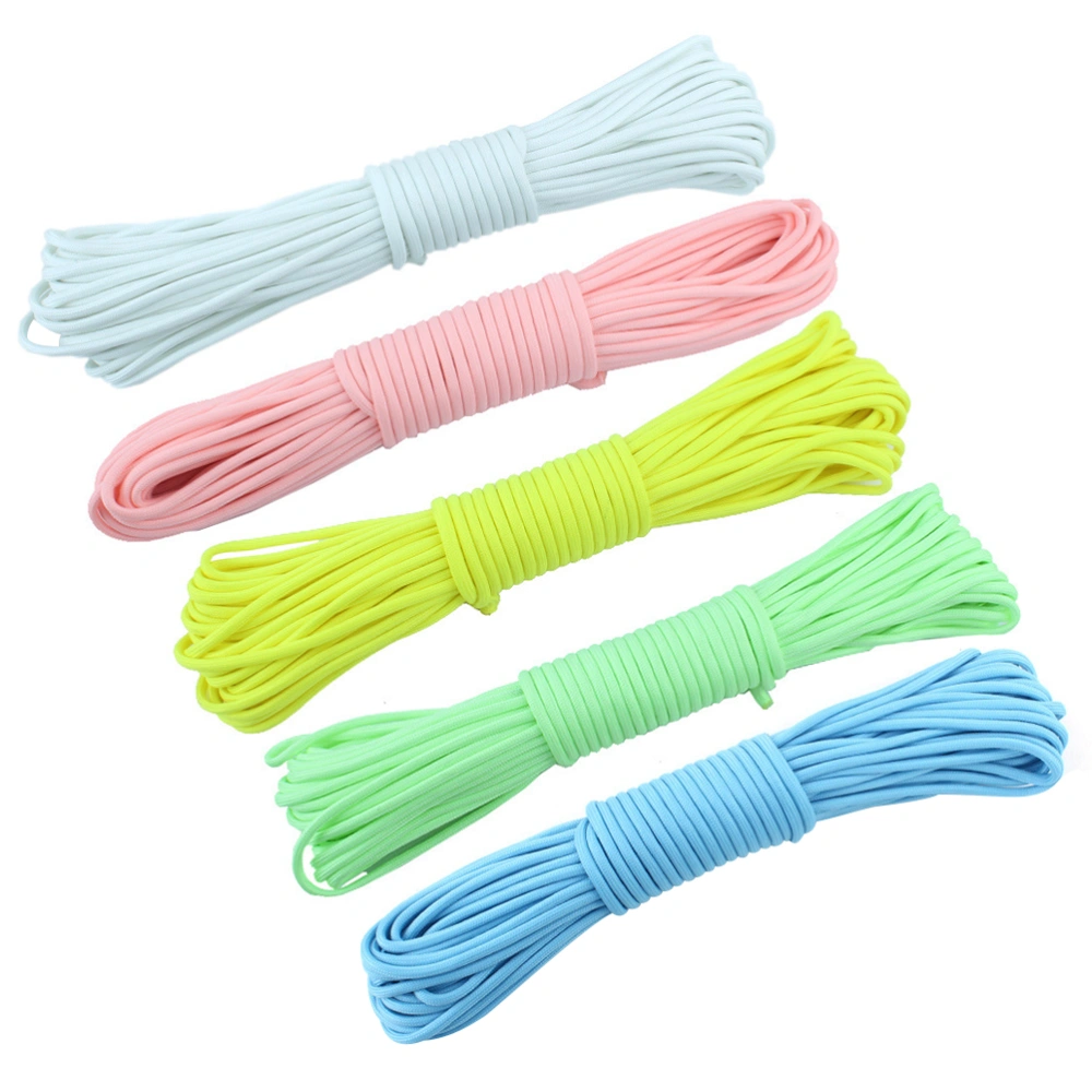 5pcs Outdoor 1 Meter Night Nine-core Luminous Umbrella Ropes Luminous Parachute Cord Glowing in the Dark