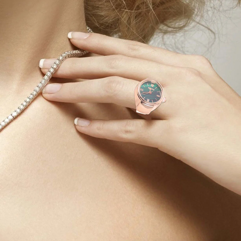 3 Pcs Finger Watches Mini Ring Watch Casual Finger Ring Watch Ring Design Watch