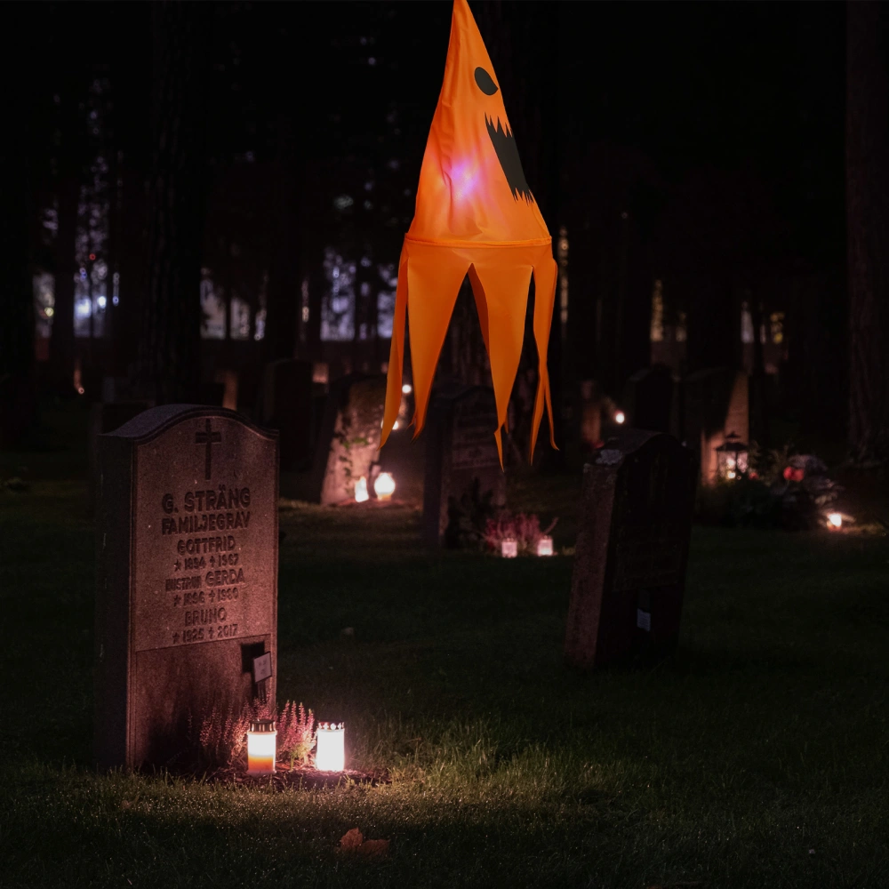 Wind Sock Yard Adornment Outdoor Halloween Glowing Flag Halloween Windsock Flag