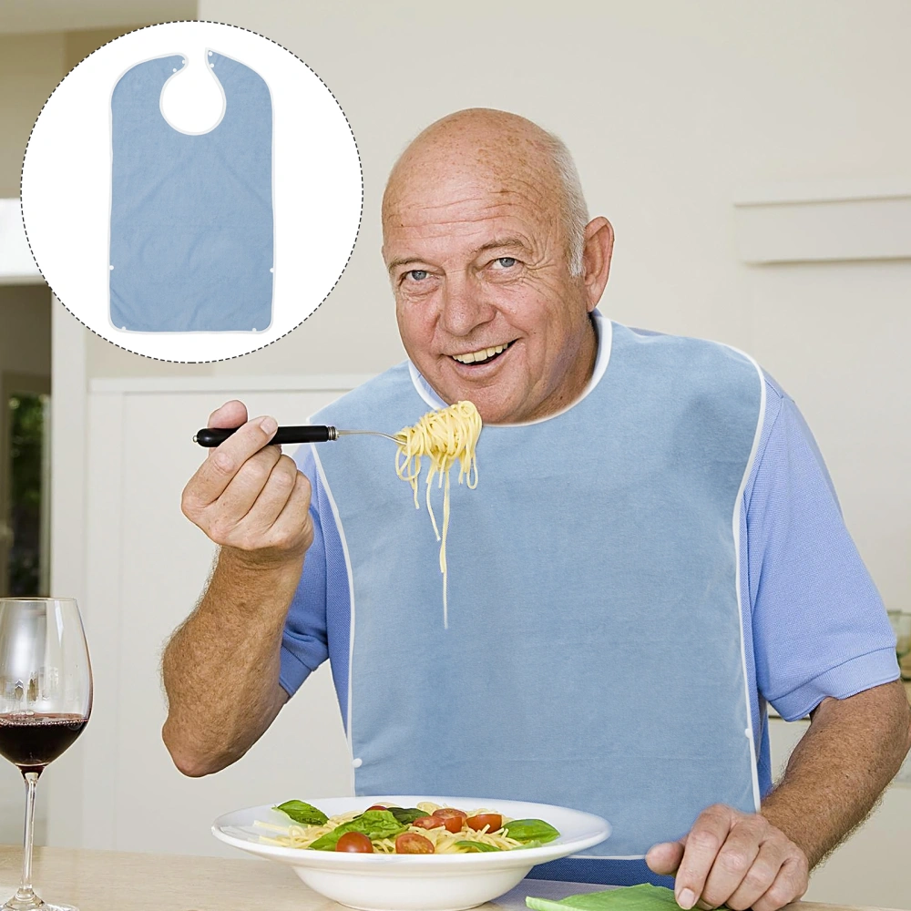 1 Pc Waterproof Adult Eating Apron Practical Fiber Feeding Bib Adult Bib