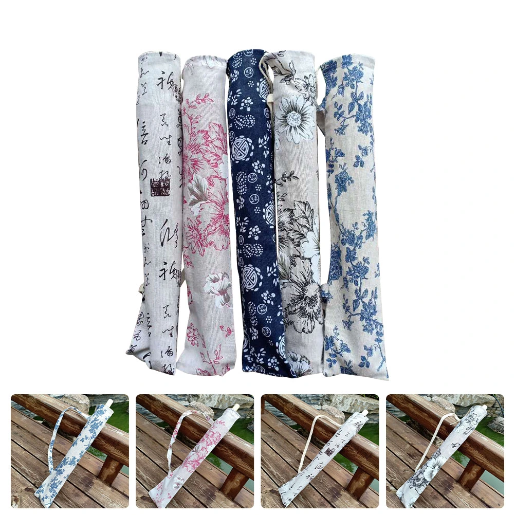 5Pcs Umbrella Storage Bag Portable Umbrella Carrier Cloth Umbrella Carrier (Random Color)