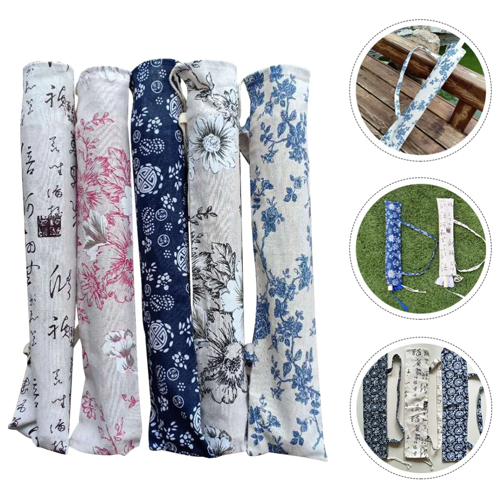 5Pcs Umbrella Storage Bag Portable Umbrella Carrier Cloth Umbrella Carrier (Random Color)