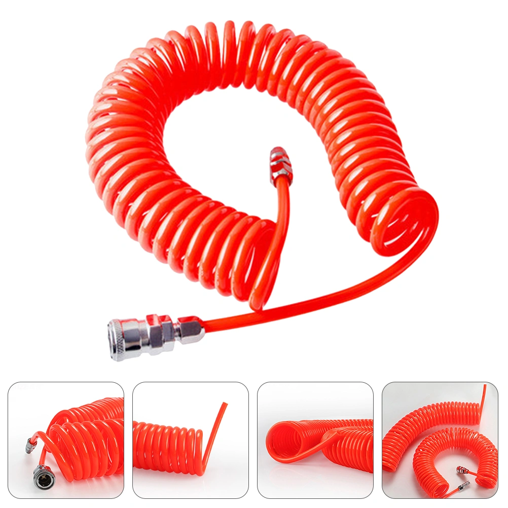 Air Compressor Hose Tube Flexible Tool with Connector Spring Spiral Pipe