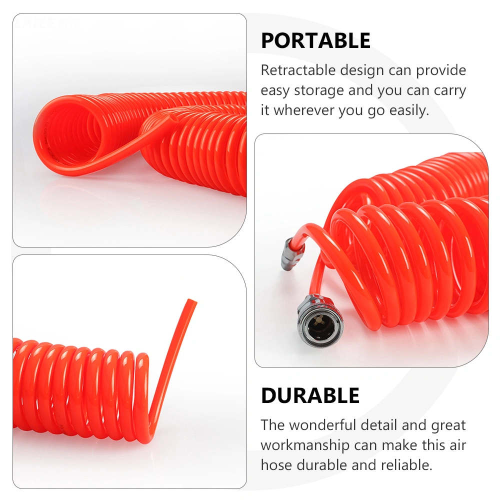 Air Compressor Hose Tube Flexible Tool with Connector Spring Spiral Pipe