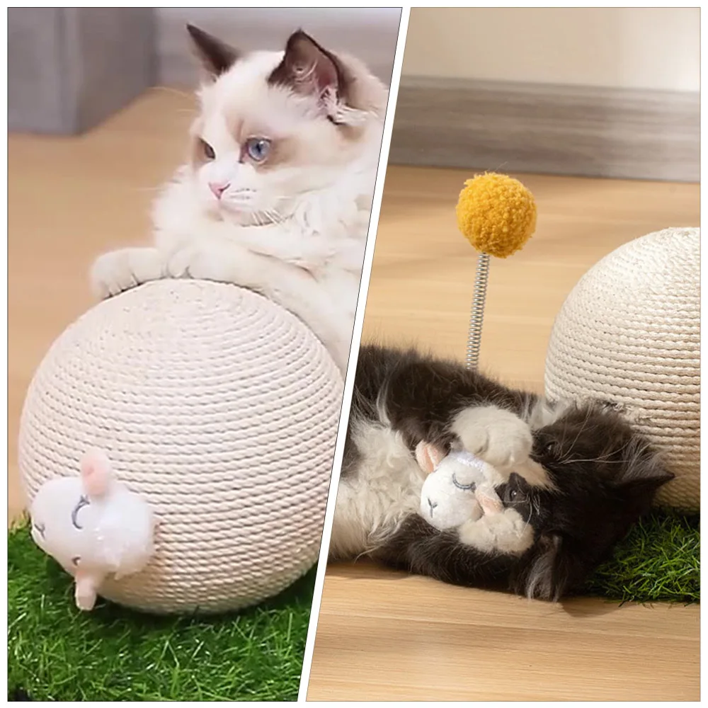 Pet Entertainment Toy Cat Grinding Claws Toy Kitten Scratching Ball Pet Toy