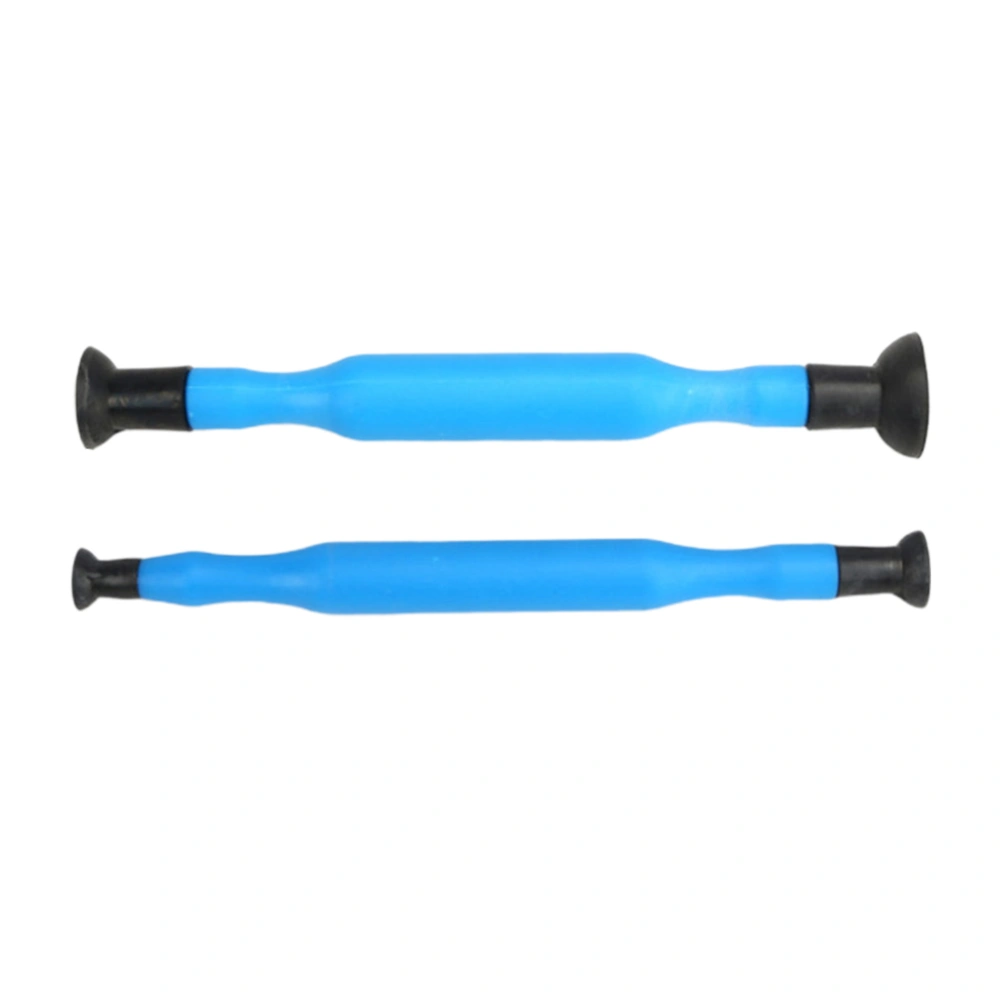 2Pcs Rubber Double Ended Manual Grinder Mill Grinding Rod Suction Cup Grinder Auto Repair Mortar Tool Car Supplies (Blue)