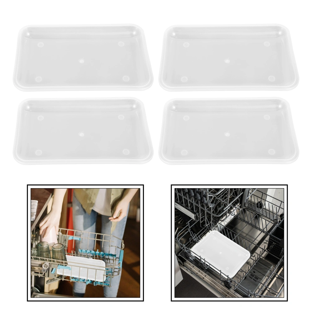 4pcs Plastic Water-containing Plate Kitchen Knives Storage Tray Water Container