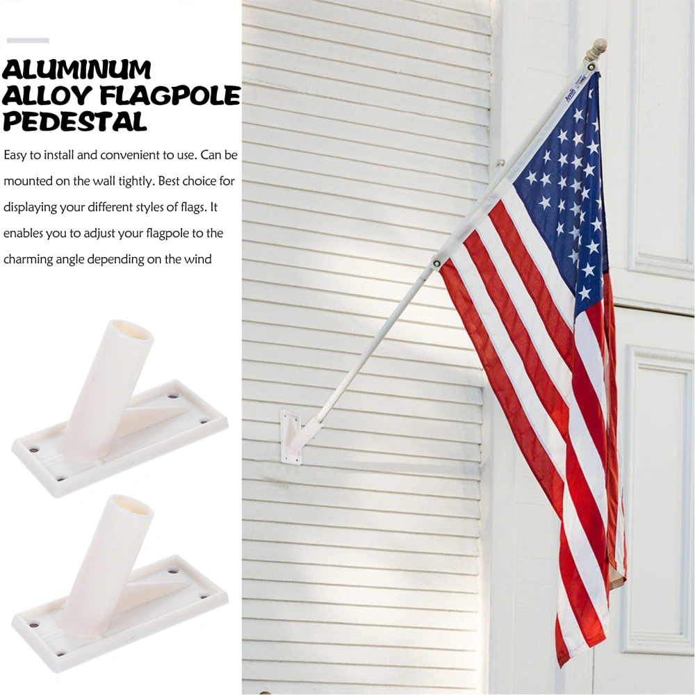 2Pcs Flag Pole Holder Bracket Plastic Flagpole Mount Self Adhesive Flag Holders