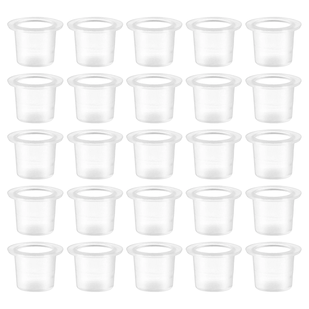 ROSENICE 100pcs Ink Cups Disposable Small Ink Cups 8mm Pigment Ink Cups for Tattooing (White)