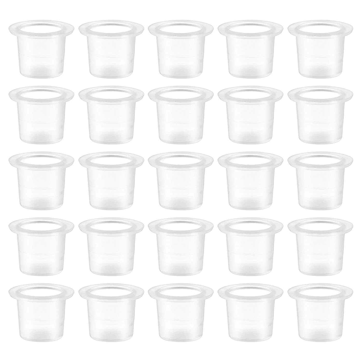 ROSENICE 100pcs Ink Cups Disposable Small Ink Cups 8mm Pigment Ink Cups for Tattooing (White)