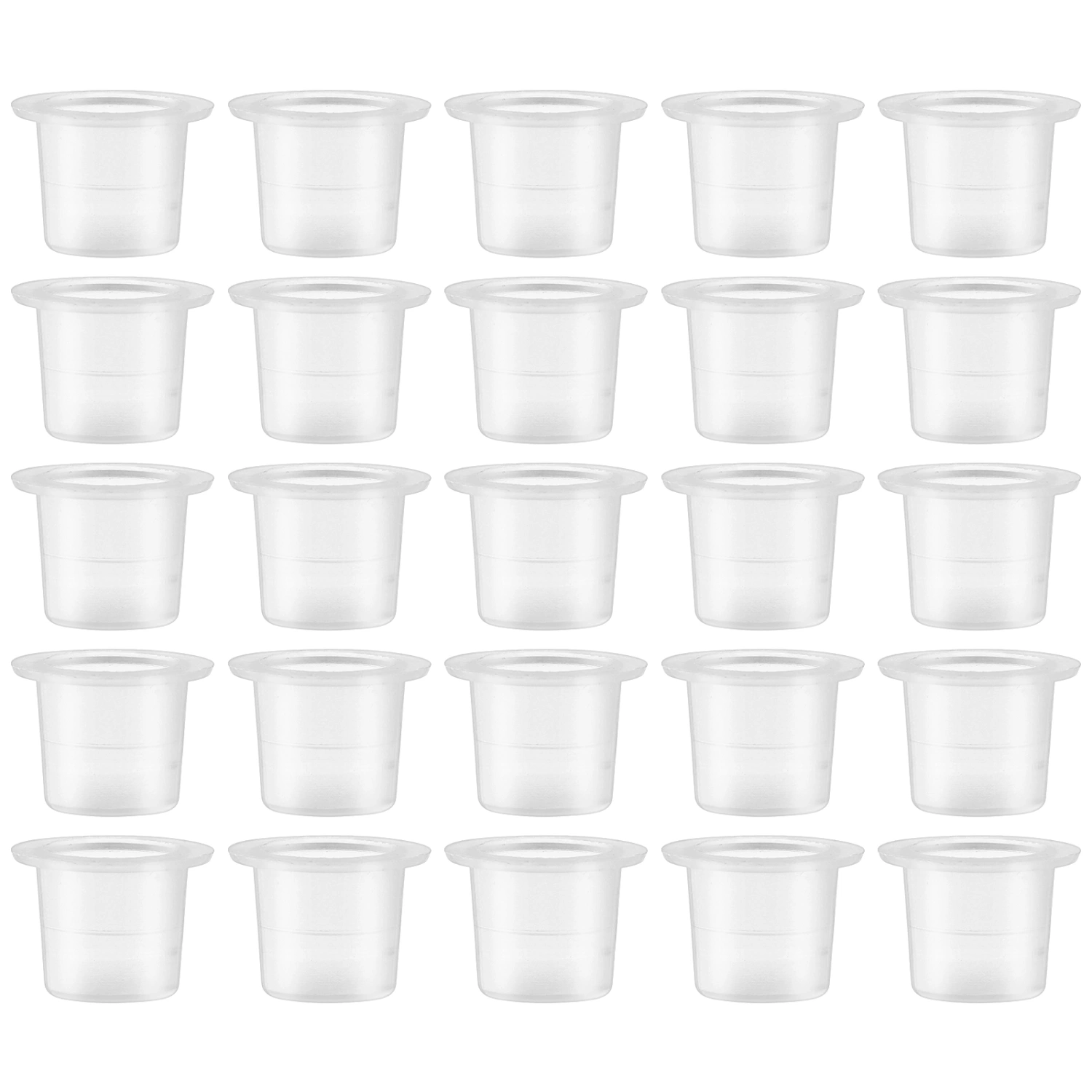 ROSENICE 100pcs Ink Cups Disposable Small Ink Cups 8mm Pigment Ink Cups for Tattooing (White)