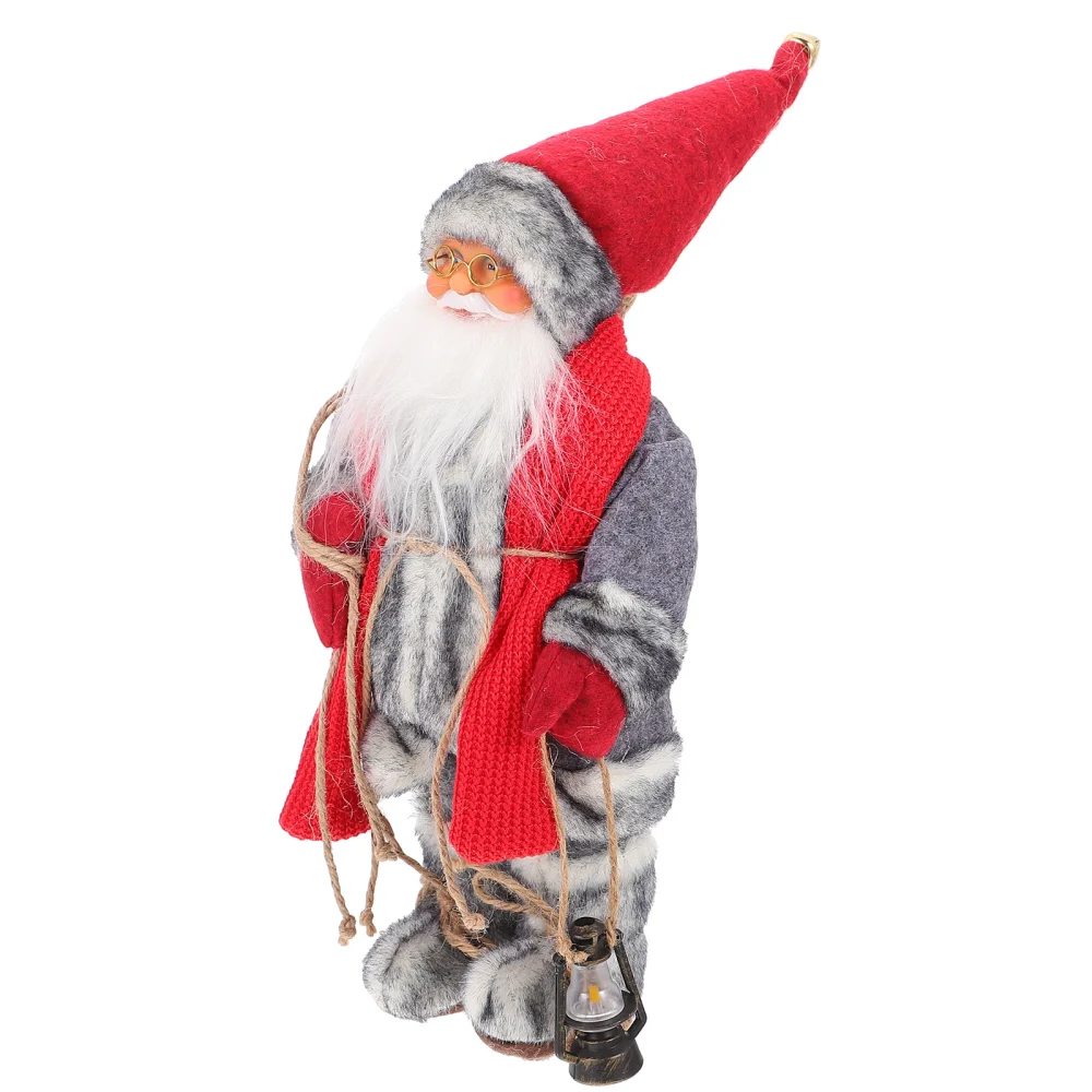 1Pc Santa Doll Christmas Santa Doll Ornament Christmas Decoration Party Supplies