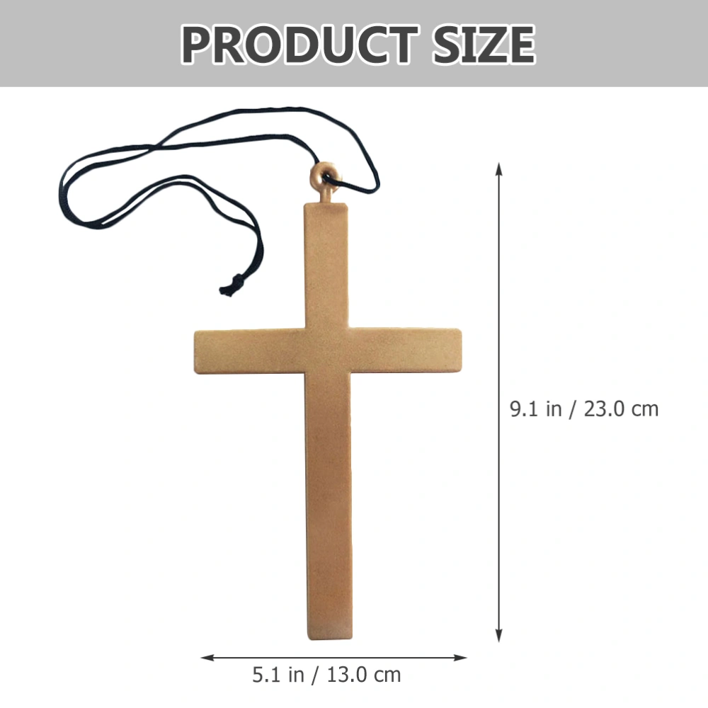 2pcs Cross Pendant Priest Nun Cross Necklace Priest Nun Costume Accessory