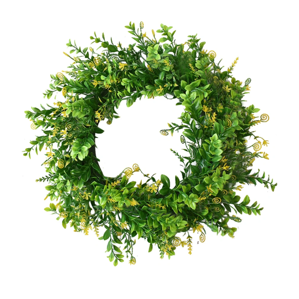 Country Style Simulation Garland Wedding Wreath Decoration Hanging Ornament Photography Props (Yellow Cherry)