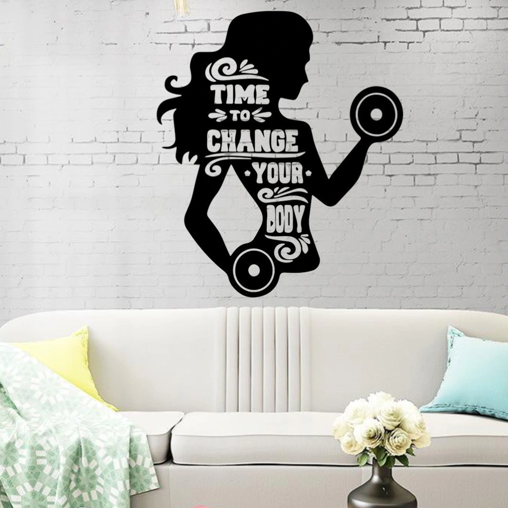 Girls Gym Bodybuilding Wall Decal Removable Wall Art Wallpaper Wall Mural Art