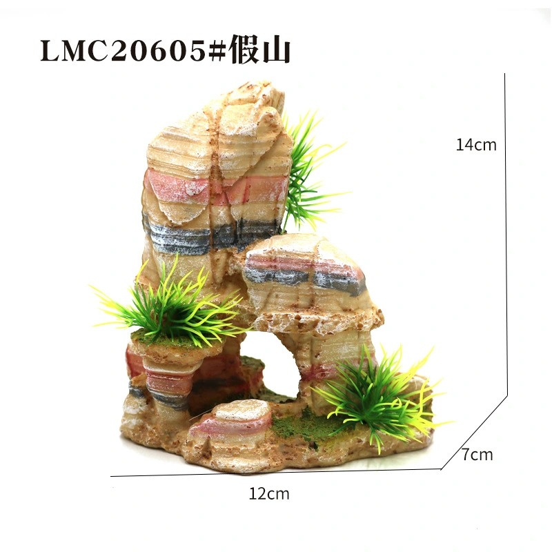 Aquarium Decoration Mountain Rockery Landscape Rock Hiding Cave Stone Fish Tank Ornament