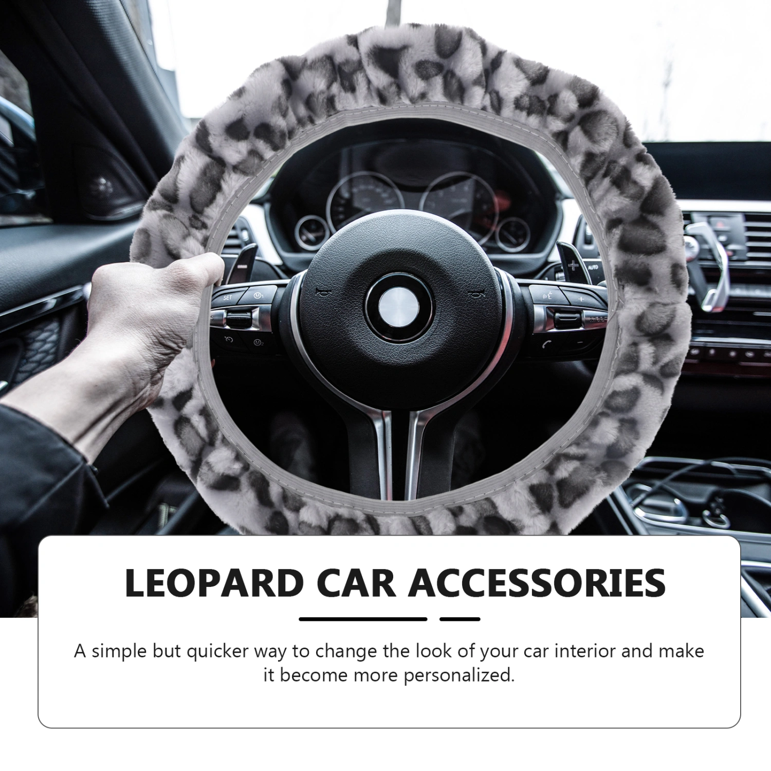 Car Steering Wheel Cover Auto Leopard Wheel Cover Delicate Car Wheel Protector